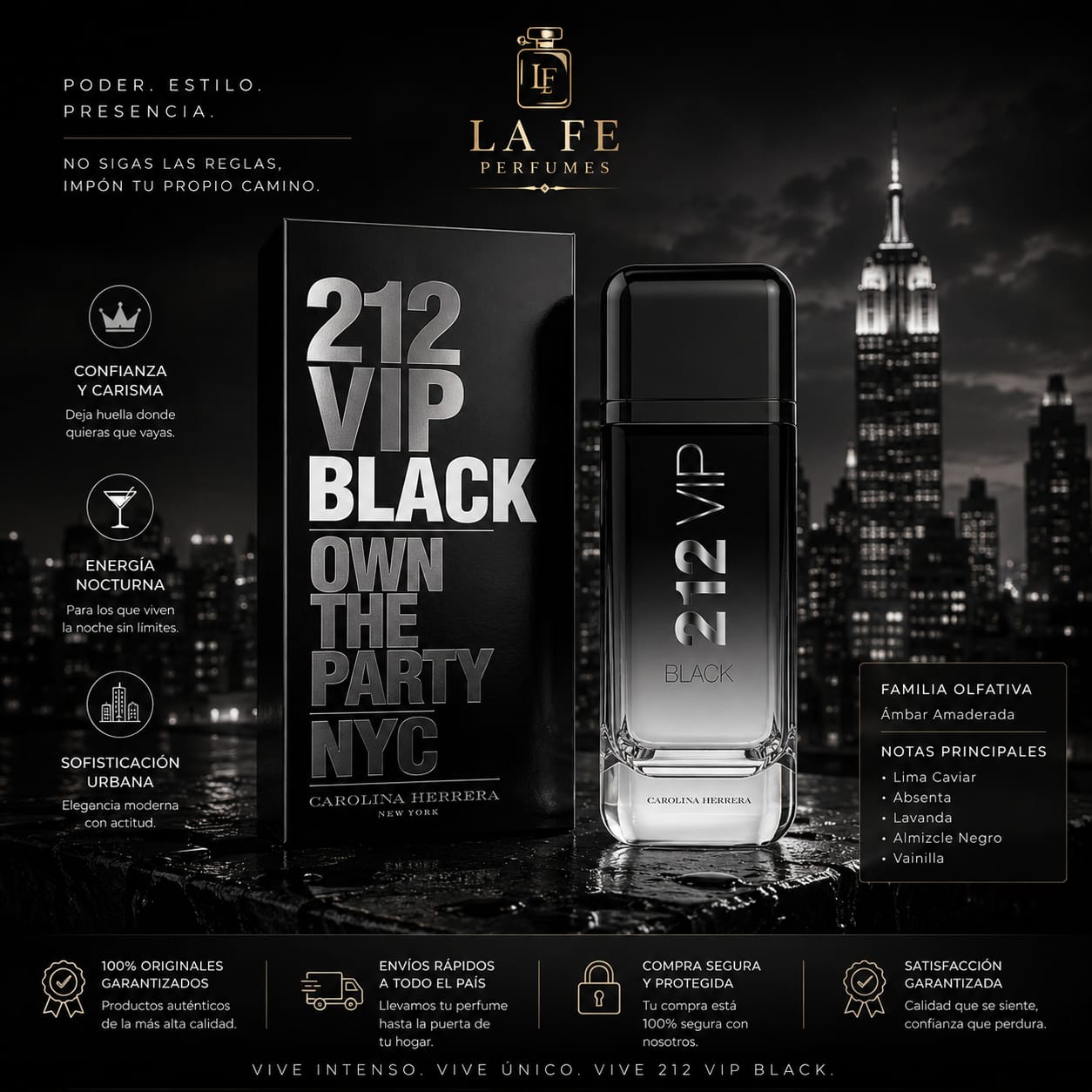 Carolina Herrera 212  Vip Black Men 100ml EDP
